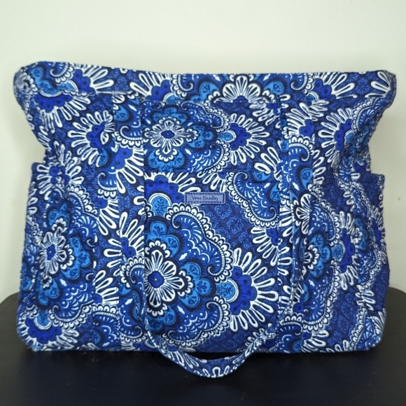 Vera Bradley Handbags - Vera Bradley Carry-On Travel Tote Bag Blue Tapestry